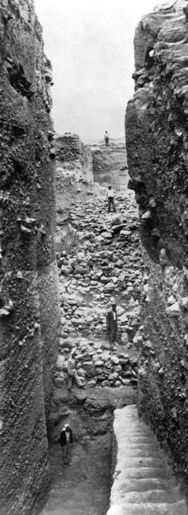 Detail of The defences of Jericho in the Pre-Pottery Neolithic A period, c.1930-6 by English Photographer