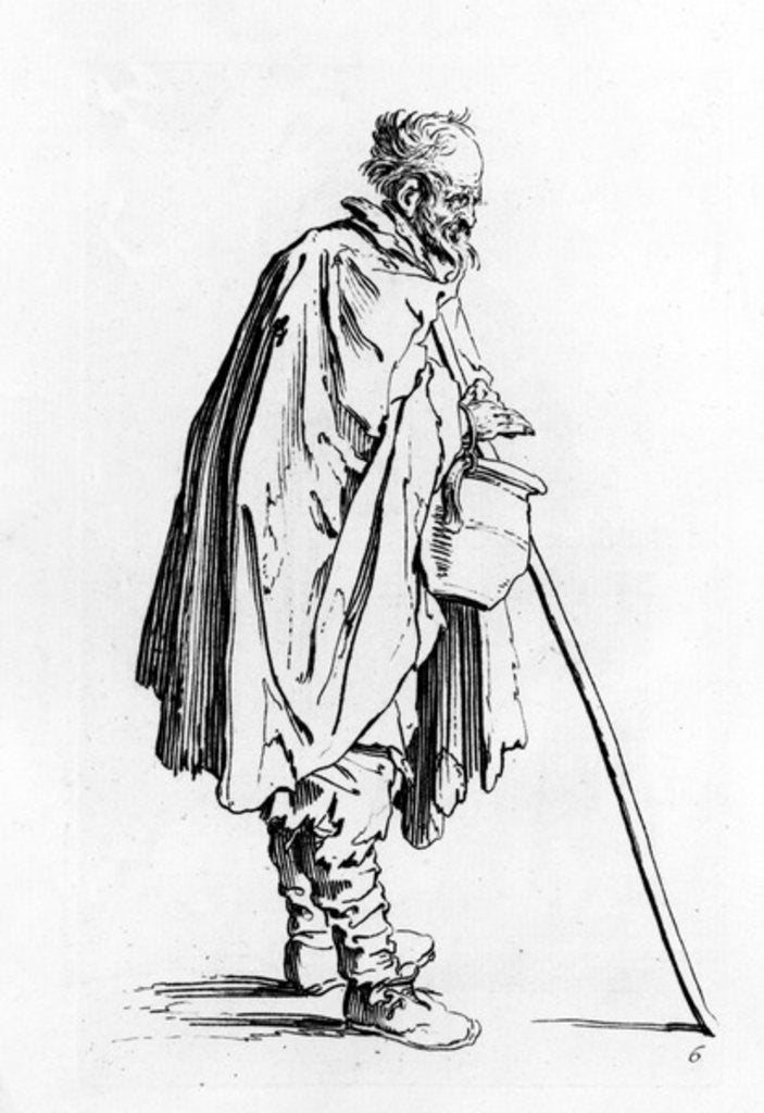 Detail of The Beggar with the Pitcher, c.1622-3 by Jacques Callot