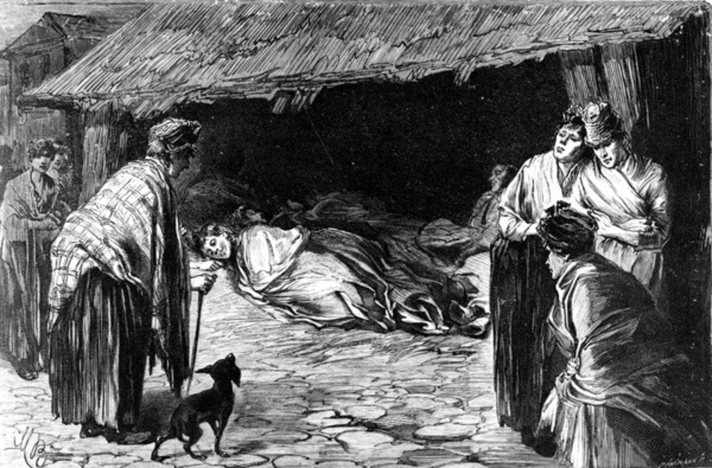 Detail of Outcasts Sleeping in Sheds in Whitechapel, 1888 by English School
