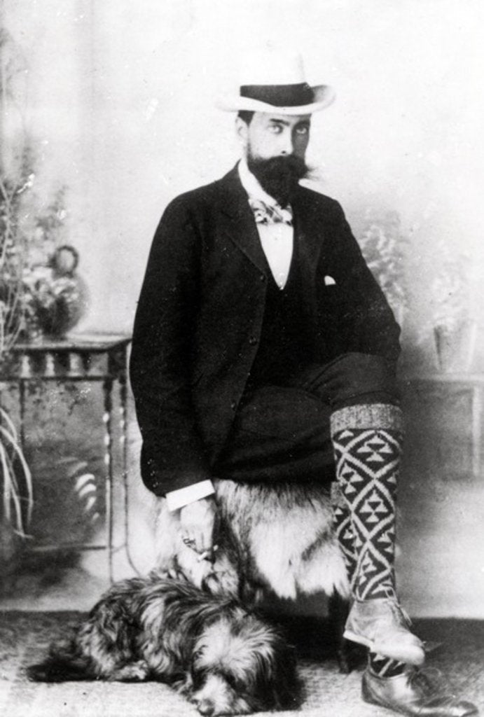 Detail of Adrian Hope with Robbie, c. 1880-1900 by English Photographer