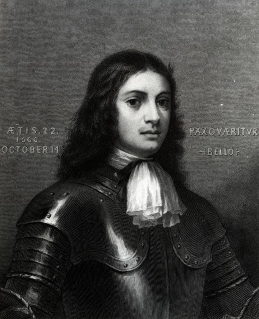 Detail of William Penn aged Twenty Two, print made by S. A. Schoff, 1862 by English School