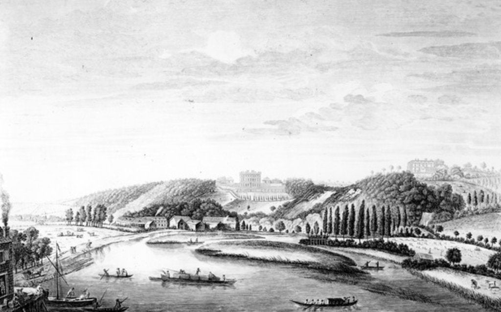 Detail of A View of Cliveden House taken from Maidenhead Bridge, c.1780 by English School