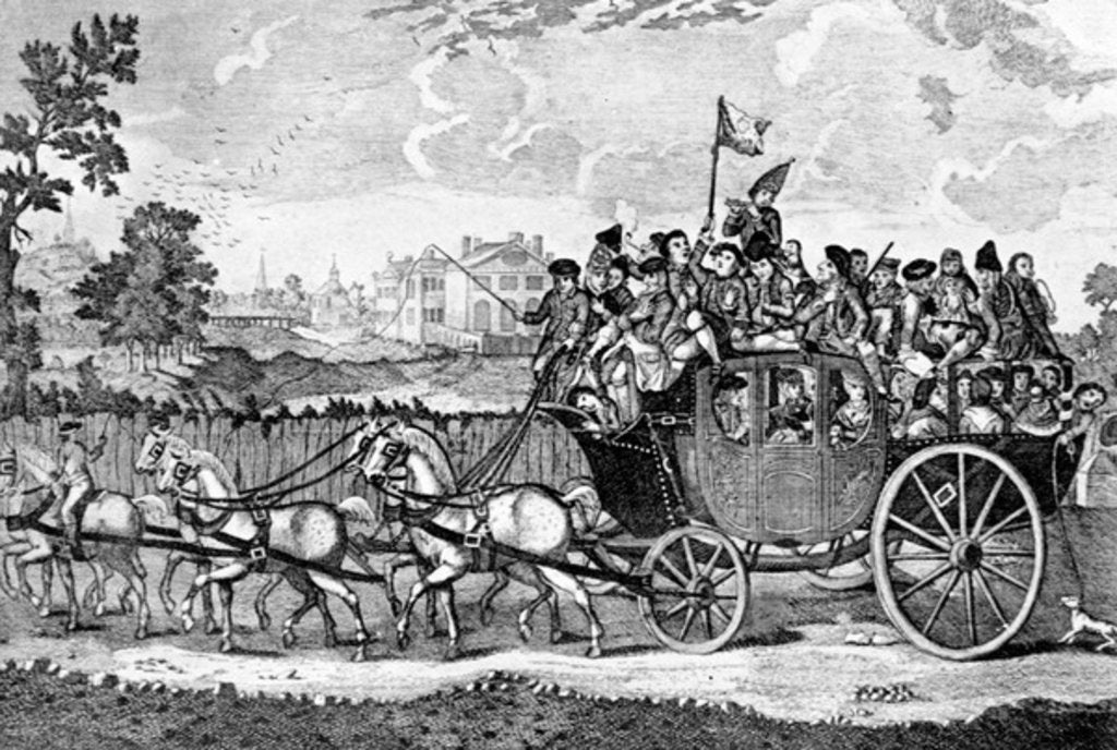 Detail of Going to Bury Fair, 1750 by English School