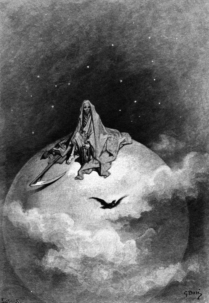 Detail of Illustration from Edgar Allan Poe's 'The Raven', 1882 by Gustave Dore