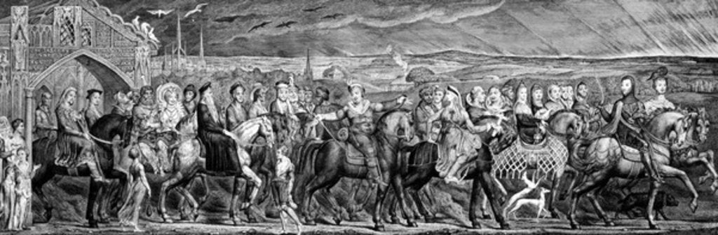 Detail of Chaucer's Canterbury Pilgrims, 1810 by William Blake