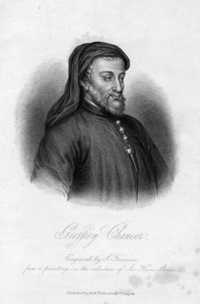 Detail of Geoffrey Chaucer by Samuel Freeman