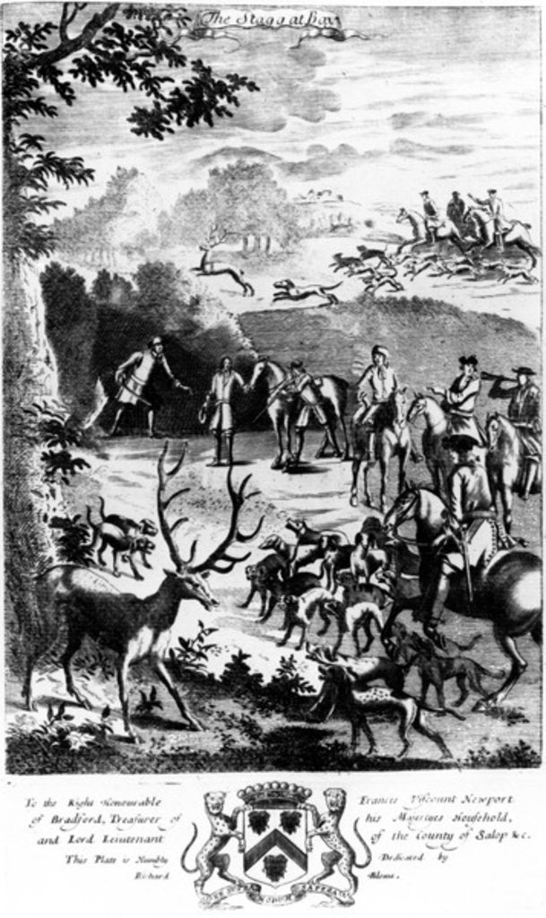 Detail of The Stagg at Bay by English School