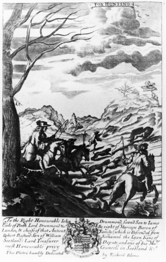 Detail of Fox Hunting by English School