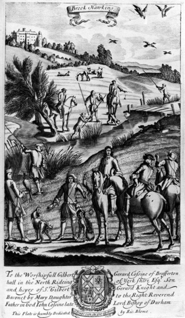 Detail of Brook hawking by English School