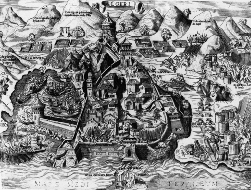 Detail of The Spanish attempt to capture Algiers, 1541 by Spanish School