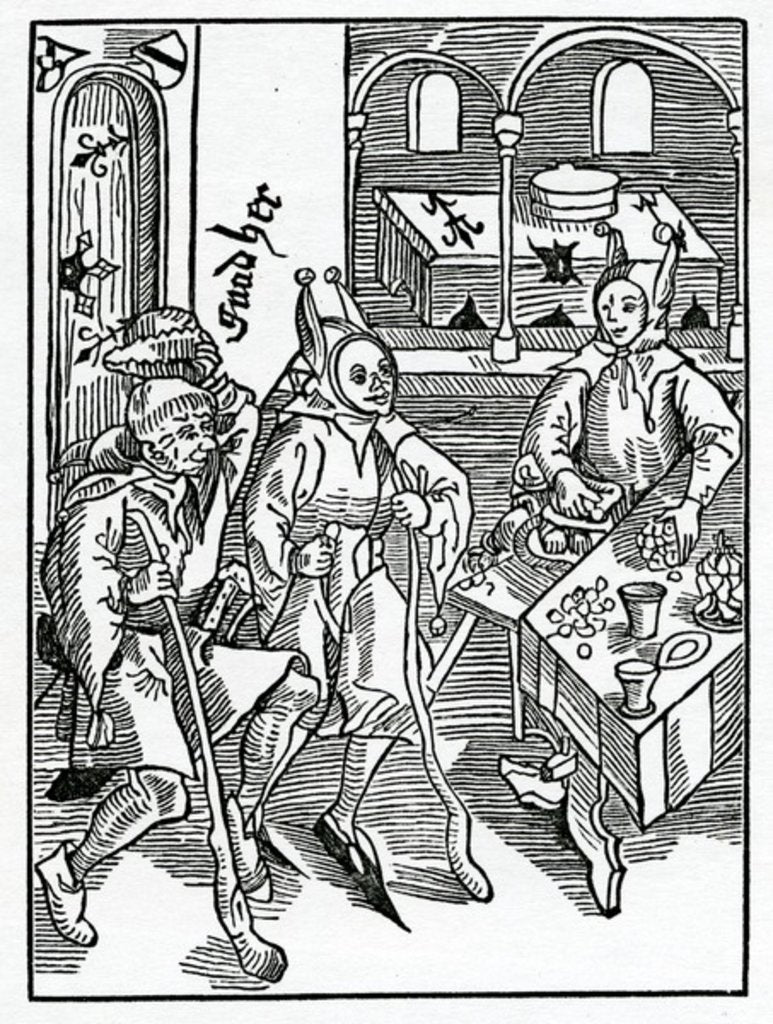 Detail of Of Auaryce or Couetyse and prodygalyte by (after) German School