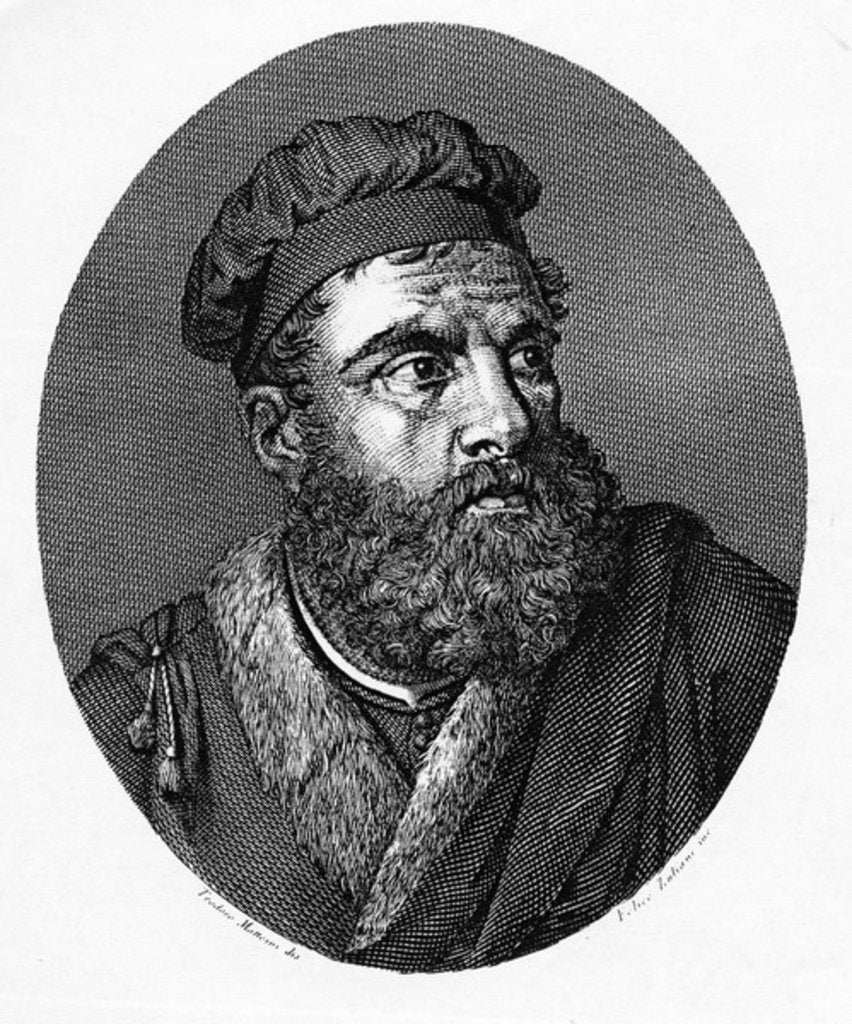 Detail of Marco Polo, 19th century by Teodoro Matteini