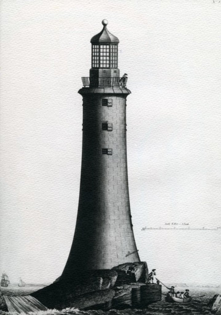 Detail of South Elevation of the Stone Lighthouse completed upon the Edystone in 1759, 1763 by Edward Rooker