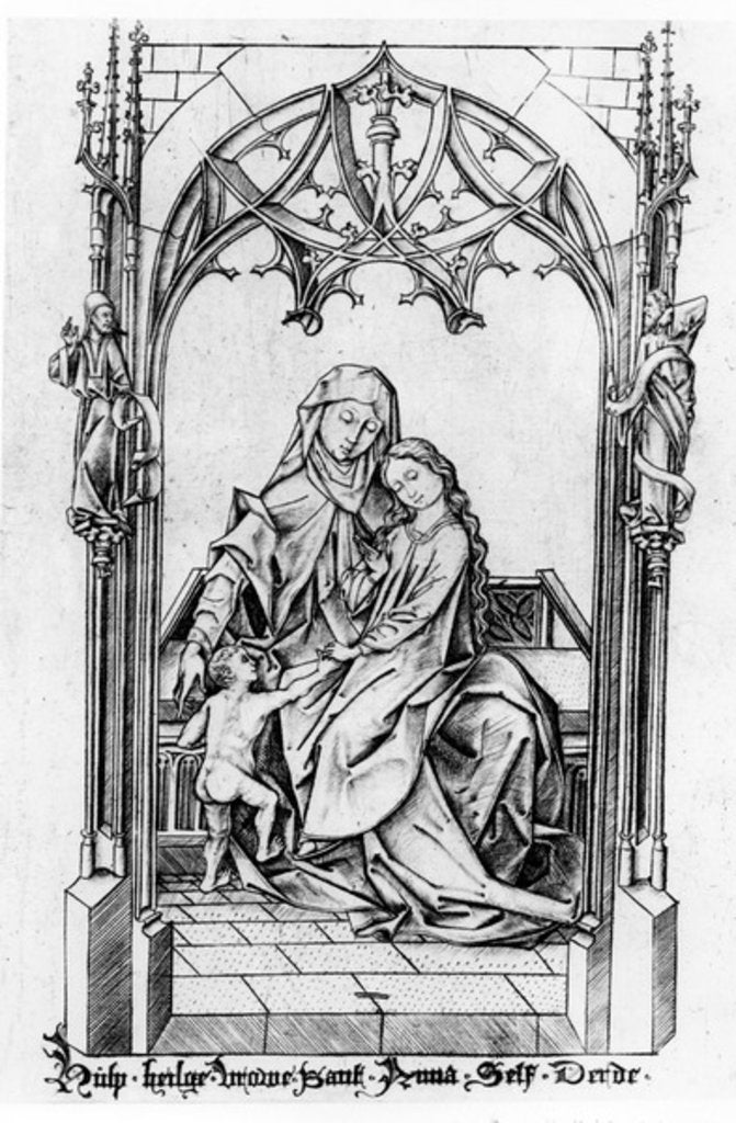 Detail of St. Anne with Mary and the Child, c.1465-1500 by Israhel van the younger Meckenem