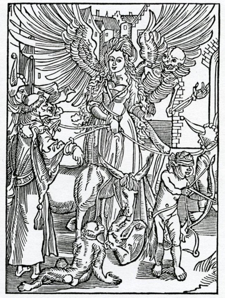 Detail of Of disordred loue and veneryous by (after) German School