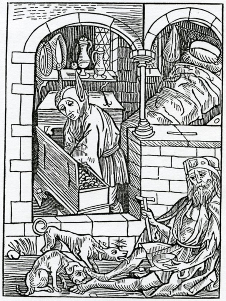 Detail of Of ryches unprofytable by (after) German School