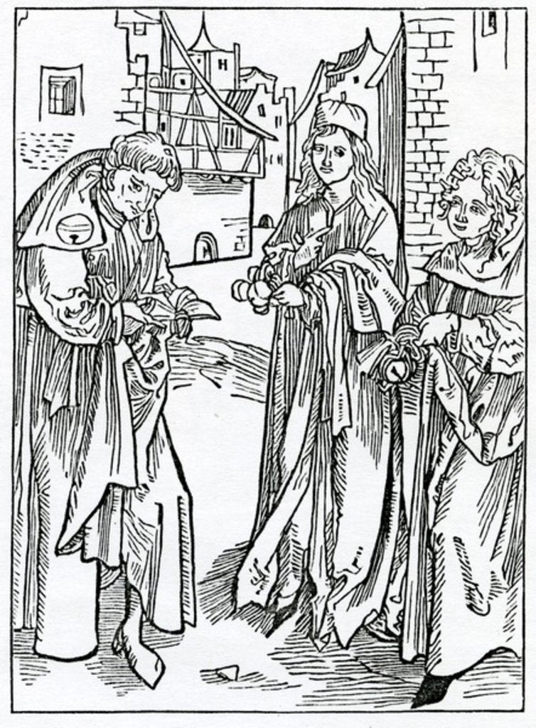Detail of Of unprofytable stody by (after) German School
