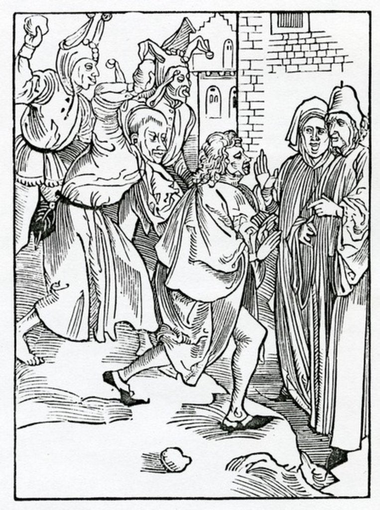 Detail of Of mockers, and scorners, and false accusers by (after) German School