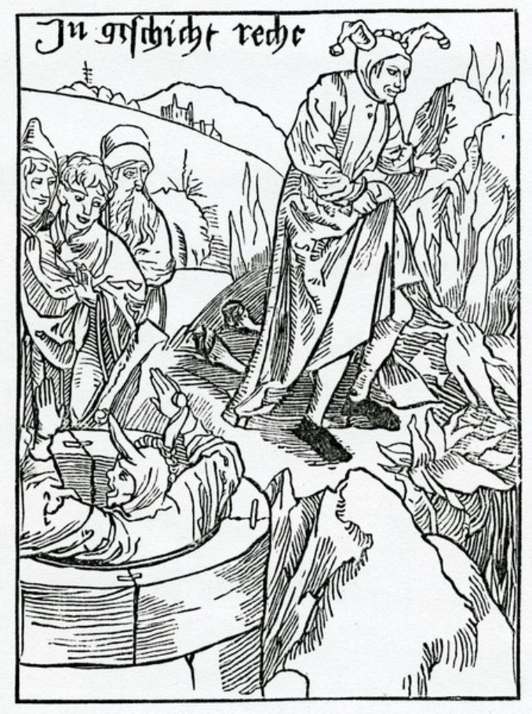 Detail of Of them that wyllynge and knowyngly put them self in ieopardy and peryll by (after) German School