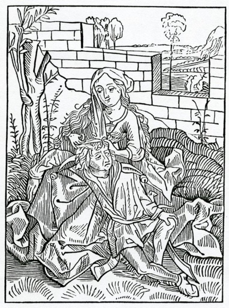 Detail of Of folys that can nat kepe secrete theyr owne counsell by (after) German School