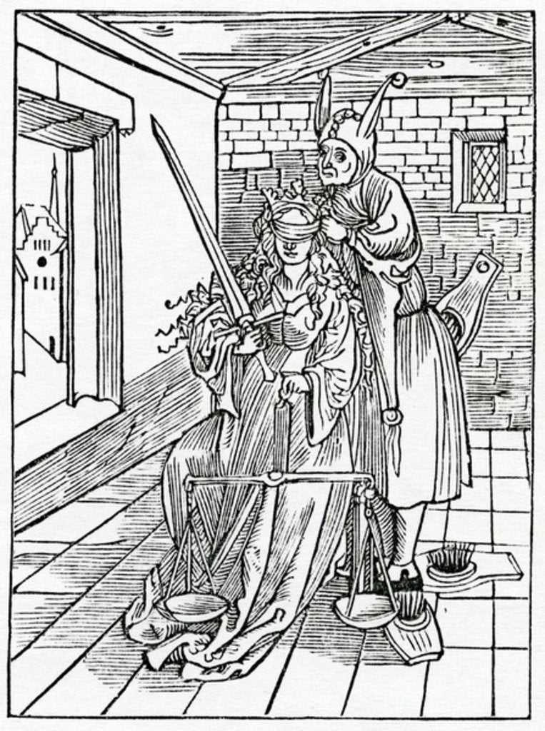 Detail of Of great stryuers in the lawe for thynges of nought by (after) German School