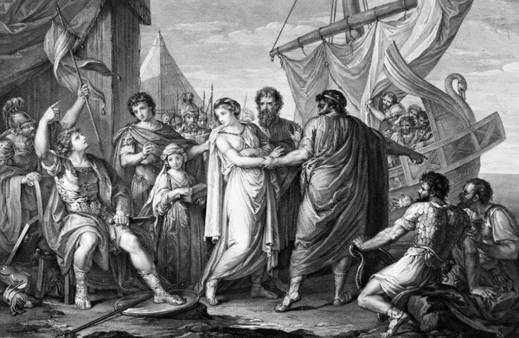 Detail of The anger of Achilles for the loss of Briseis, engraved by Domenico Cunego, 1764 by Gavin (after) Hamilton