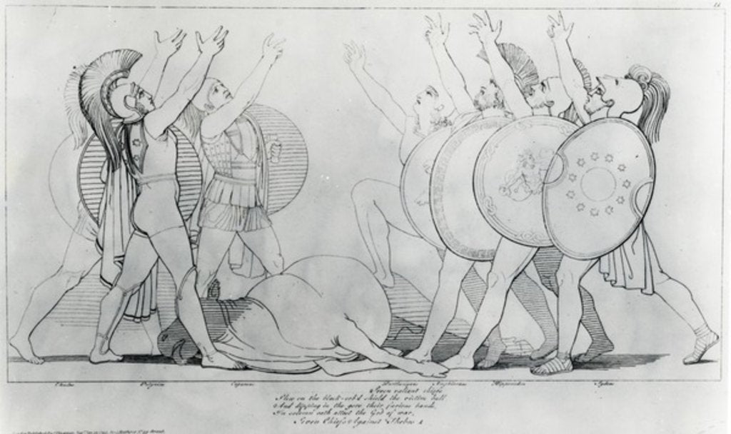 Detail of The Seven Against Thebes, 1795 by John Flaxman