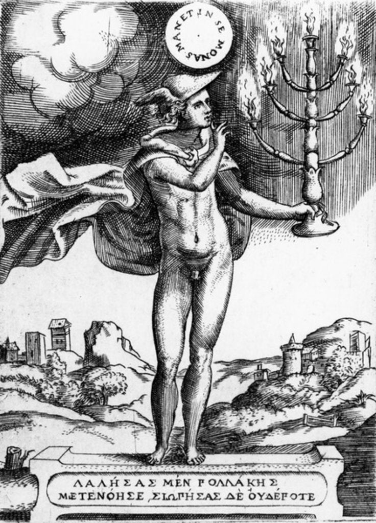 Detail of Hermes, 1555 by Giulio Bonasone