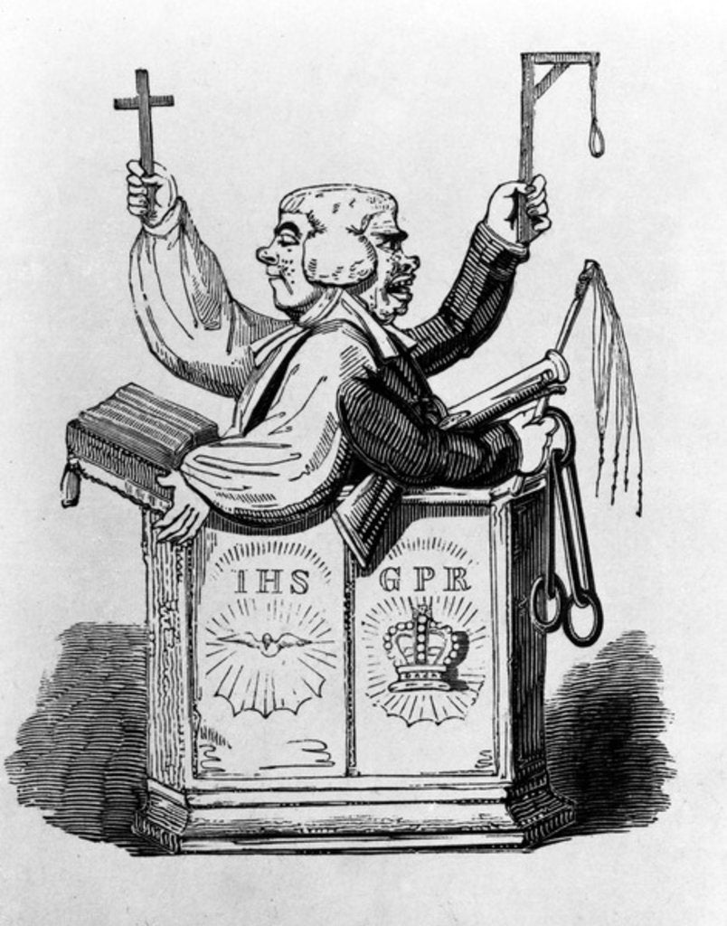 Detail of The Clerical Magistrate, 1819 by George Cruikshank