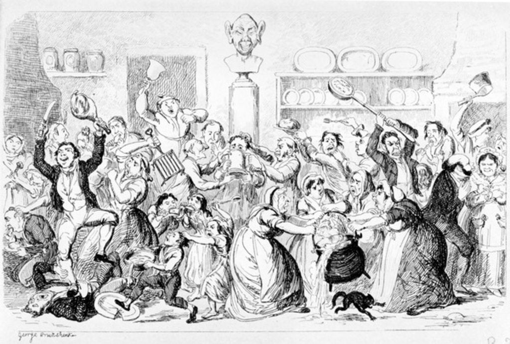 Detail of New Harmony - All Owin' - No payin', 1845 by George Cruikshank