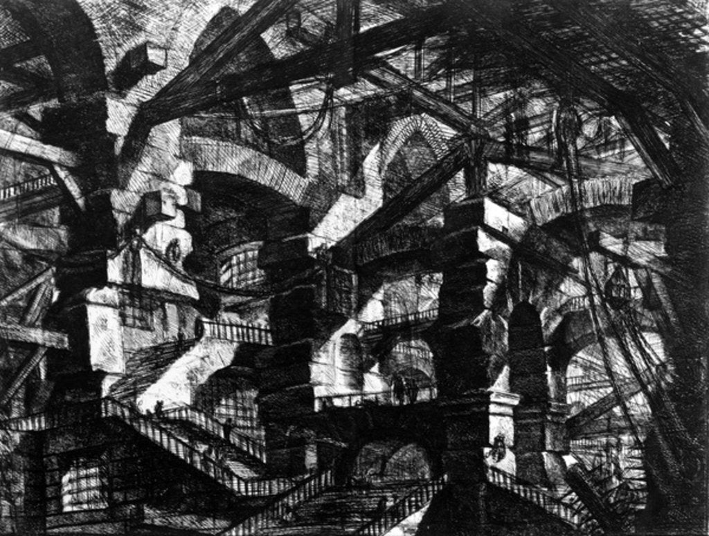 Detail of Plate from the 'Carceri d'invenzione' series, 1761 by Giovanni Battista Piranesi