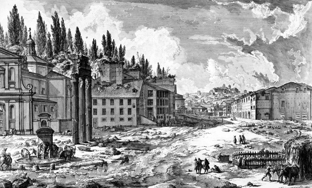 Detail of View of the Roman Forum by Giovanni Battista Piranesi
