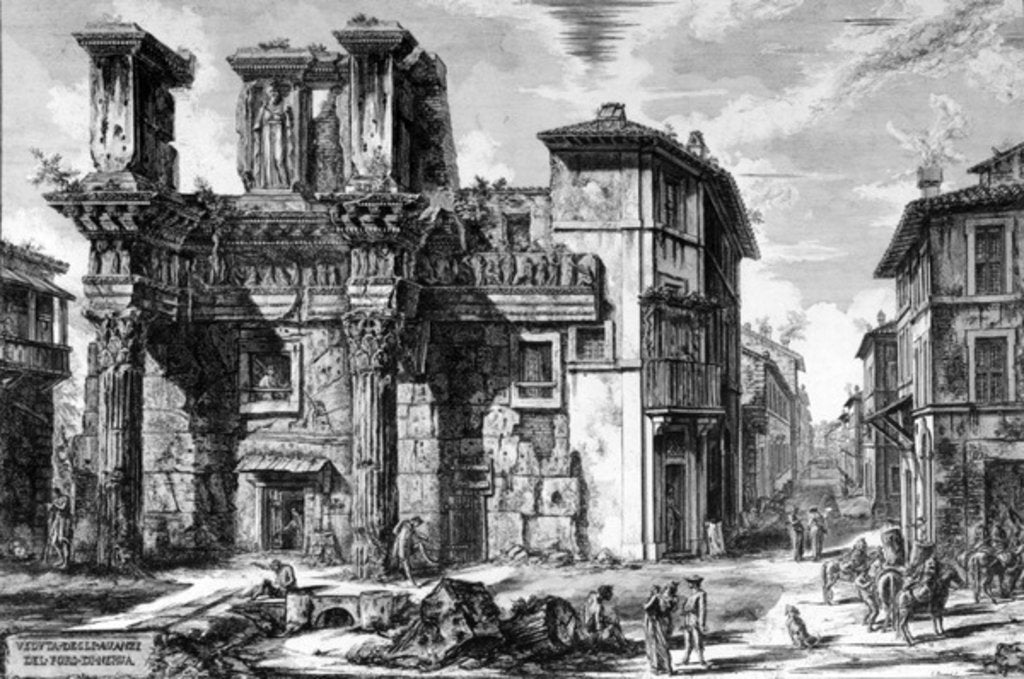 Detail of View of the Remains of the Forum of Nerva by Giovanni Battista Piranesi