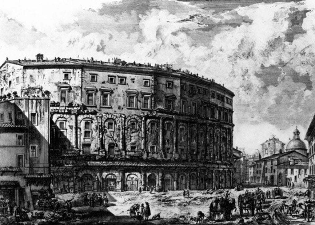 Detail of View of the Theatre of Marcellus by Giovanni Battista Piranesi