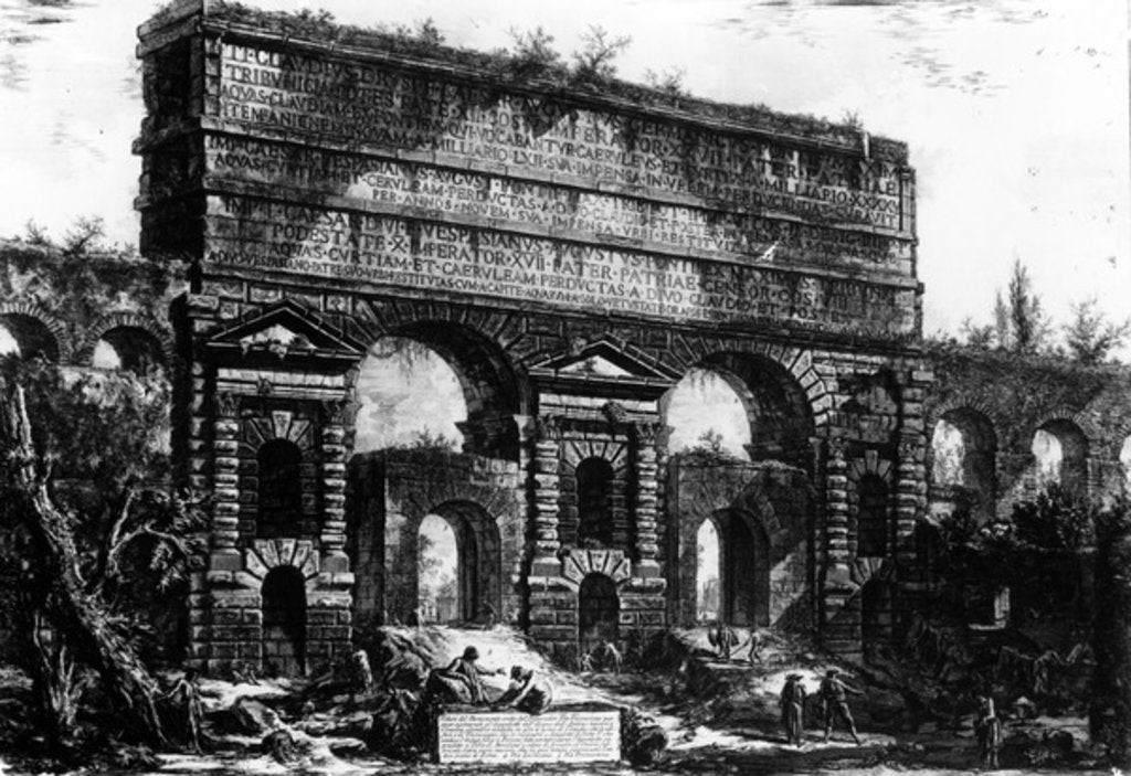 Detail of View of the Porta Maggiore by Giovanni Battista Piranesi
