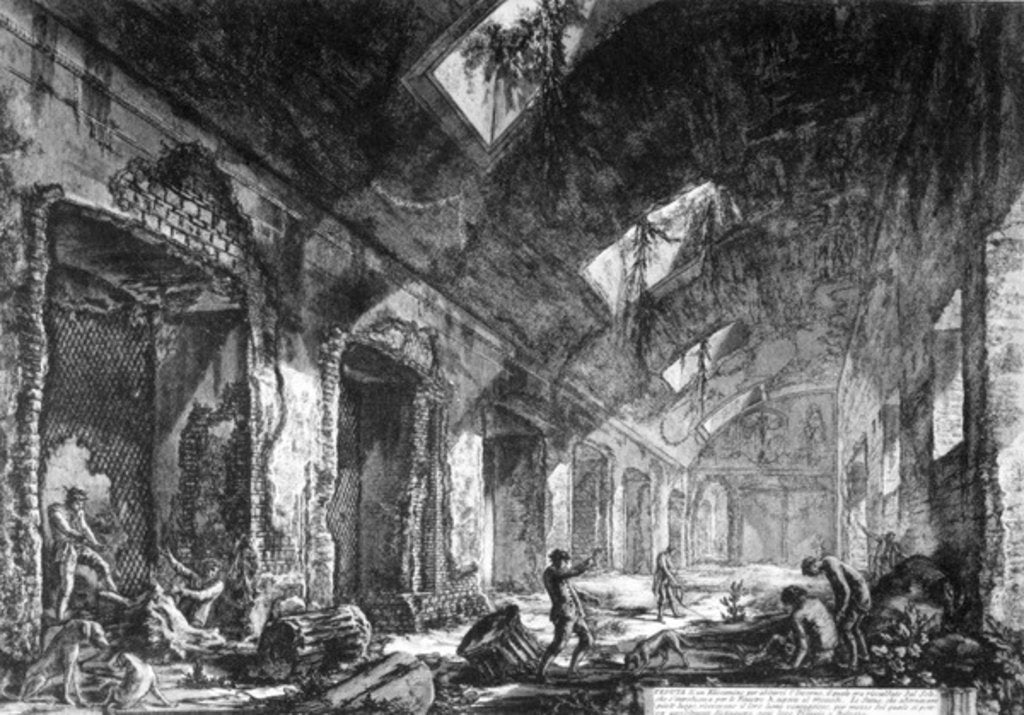 Detail of View of the Heliocaminus at Hadrian's Villa, Tivoli by Giovanni Battista Piranesi