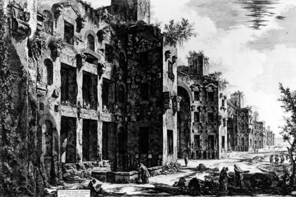 Detail of View of the Frigidarium at the Baths of Diocletian by Giovanni Battista Piranesi