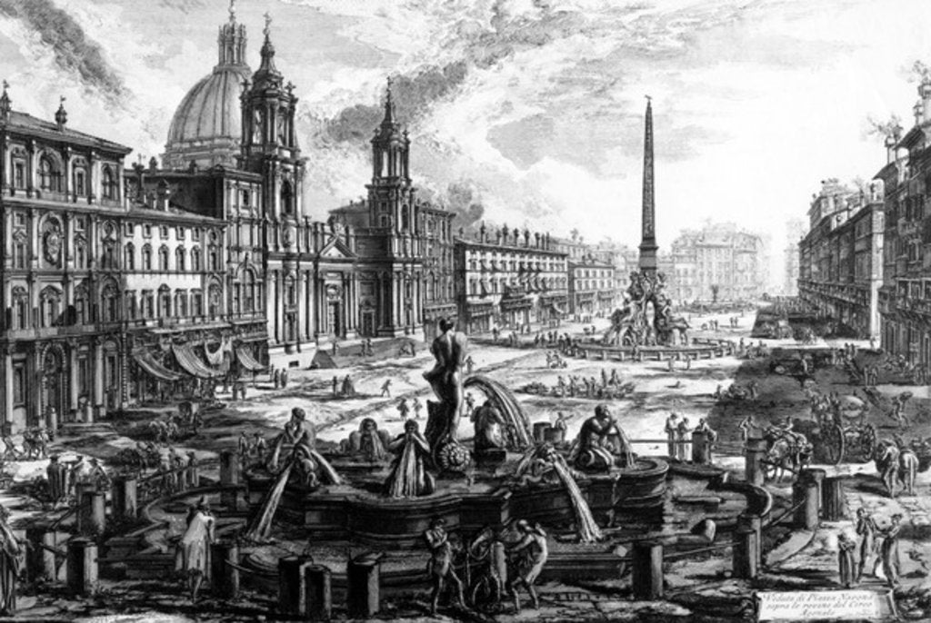 Detail of View of the Piazza Navona by Giovanni Battista Piranesi