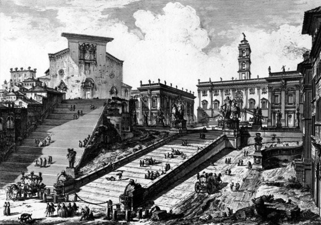 Detail of View of the Capitoline Hill by Giovanni Battista Piranesi