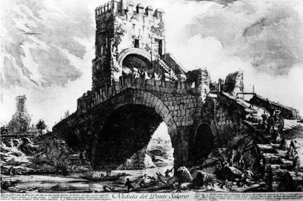 Detail of View of the Ponte Salario by Giovanni Battista Piranesi