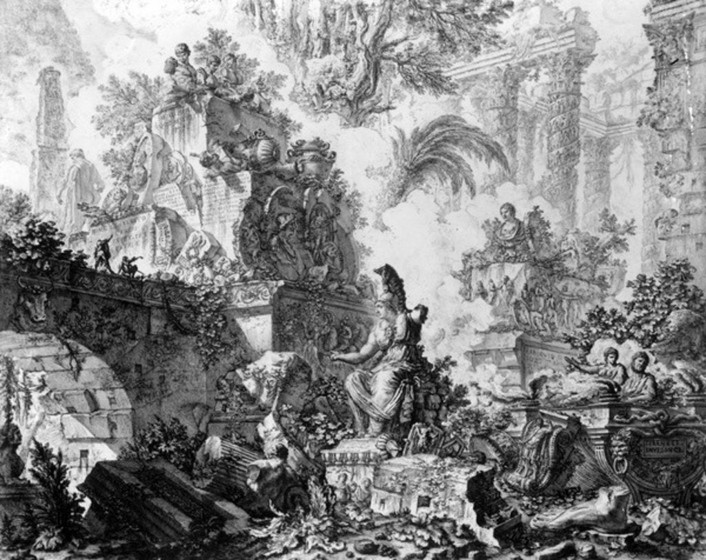 Detail of Frontispiece for the 'Vedute di Roma' series, c.1760 by Giovanni Battista Piranesi
