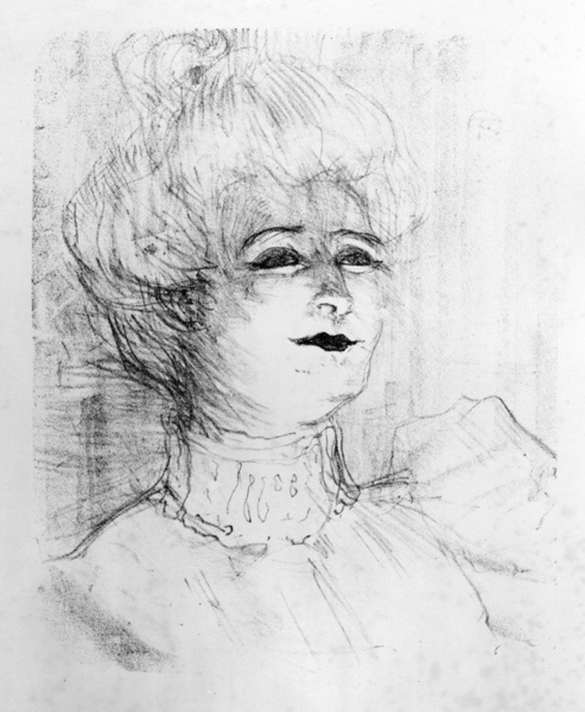Detail of Portrait of Marie-Louise Marsy on stage, 1898 by Henri de Toulouse-Lautrec