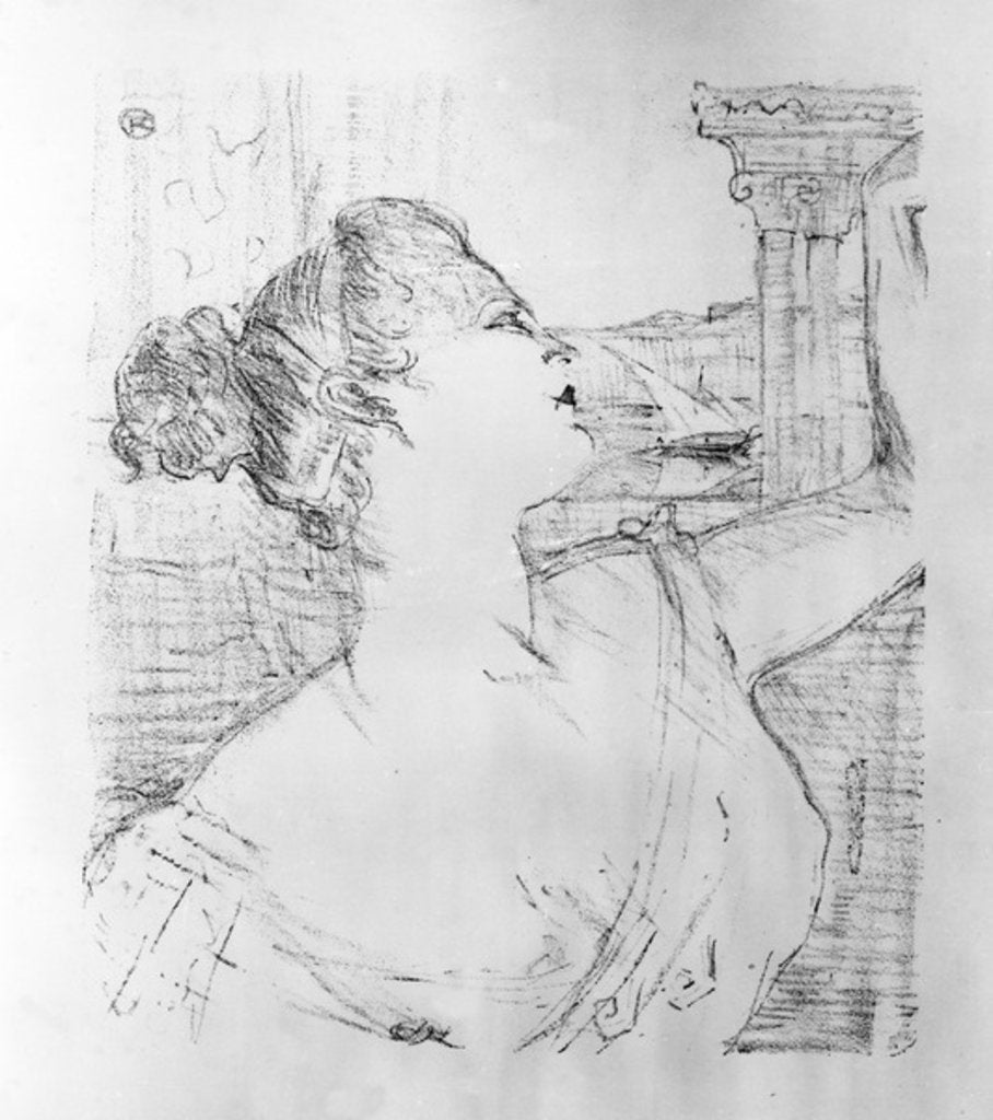 Detail of Sibyl Sanderson, 1898 by Henri de Toulouse-Lautrec