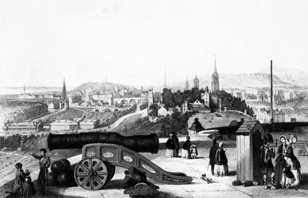 Detail of Edinburgh from the Castle, engraved by Thomas Brown by J (after) Ramage