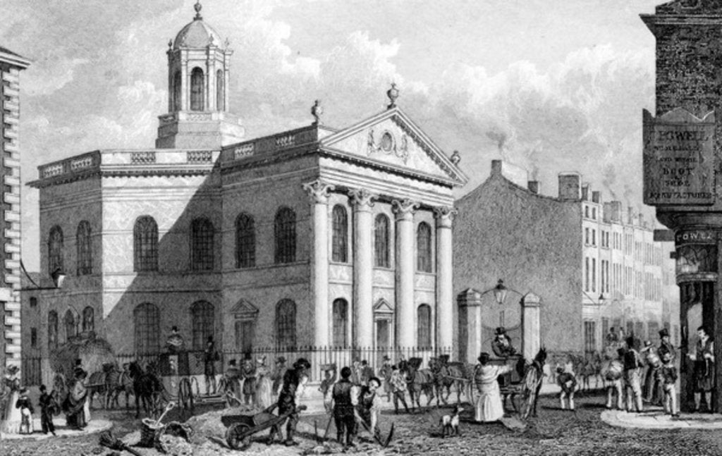Detail of Unitarian Chapel, Paradise Street, Liverpool, engraved by J. Smith by English School