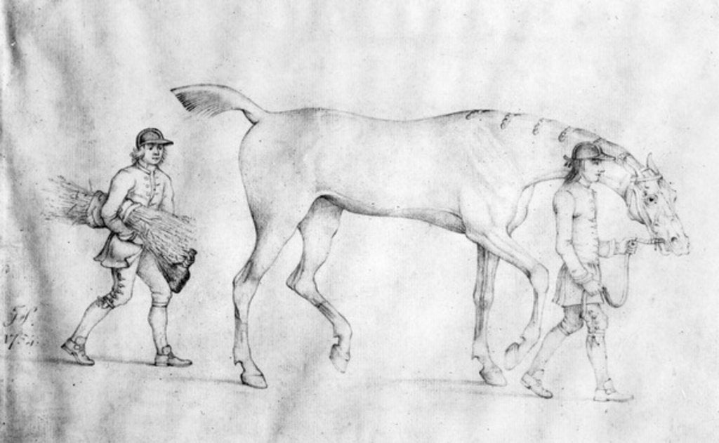 Detail of Horse and Grooms, 1754 by Thomas Spencer