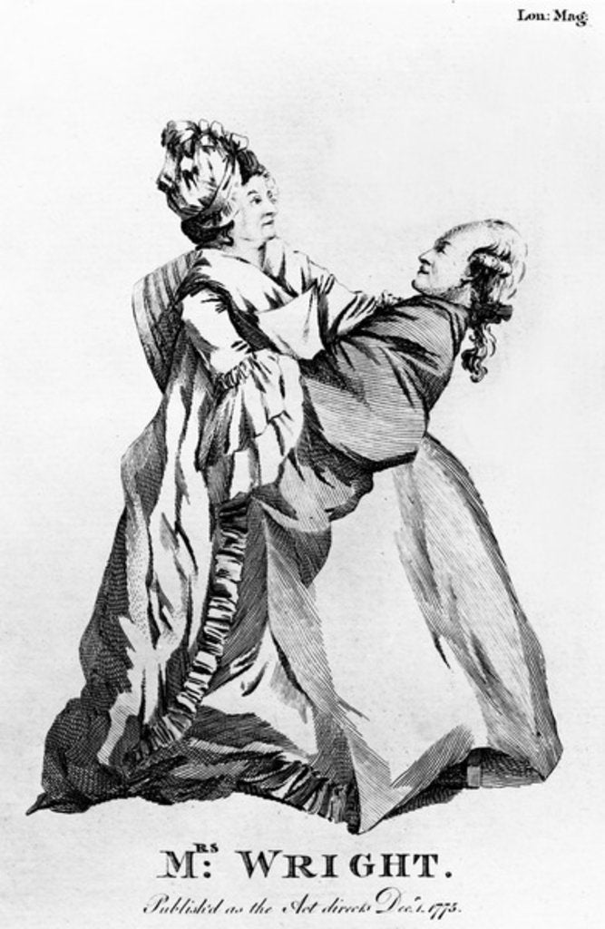 Detail of Mrs. Wright, published in the 'London Magazine', 1775 by English School