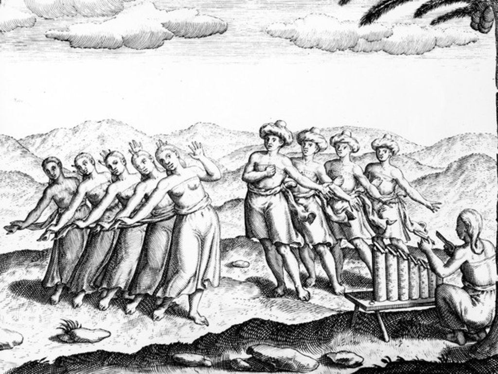 Detail of Javanese Dancers by Theodor de Bry