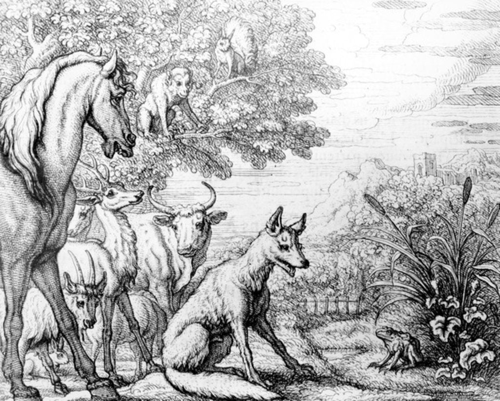 Detail of The Ambitious Frog by Francis Barlow