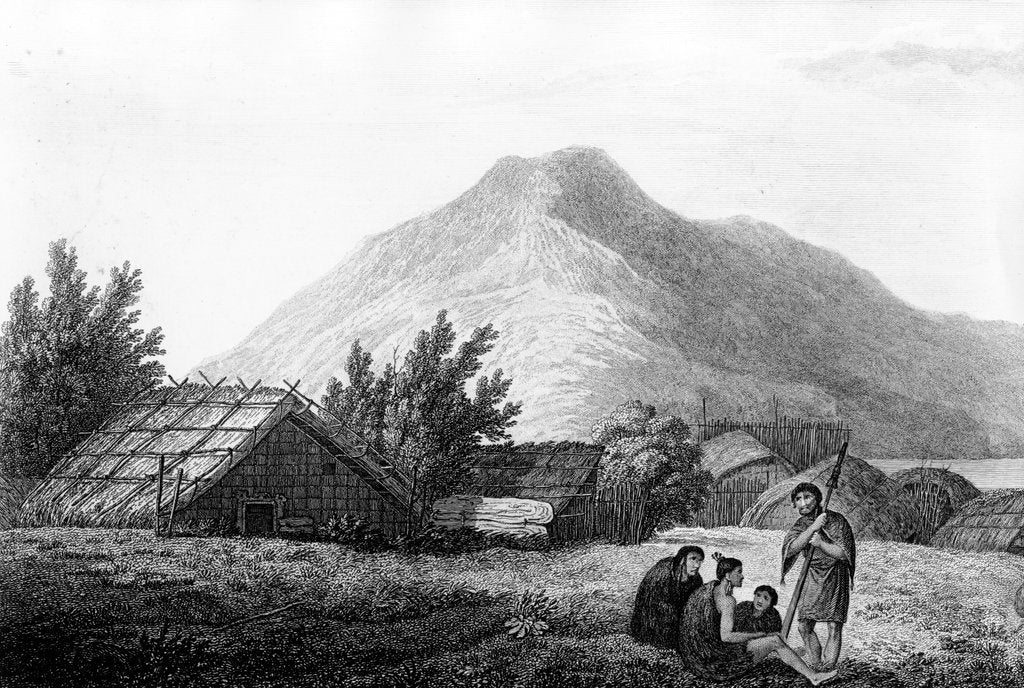 Detail of The Inside of a Hippah in New Zealand by John Webber